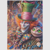 Decoupage Whimsical Mad Tea Party Fantasy Art Tissuepapier (Voorkant)