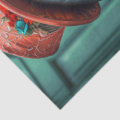 Decoupage Whimsical Manatee Uitgebreid & Kleurrijk Tissuepapier (Detail)