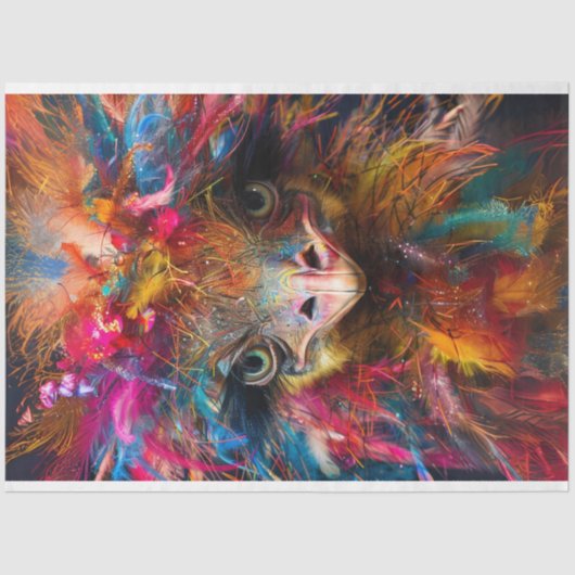 Decoupage Whimsical Ostrich Wackadoodle RHDesigns Tissuepapier (Voorkant)