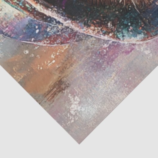 Decoupage Whimsical Otter Denim Revisies Tissuepapier (Detail)