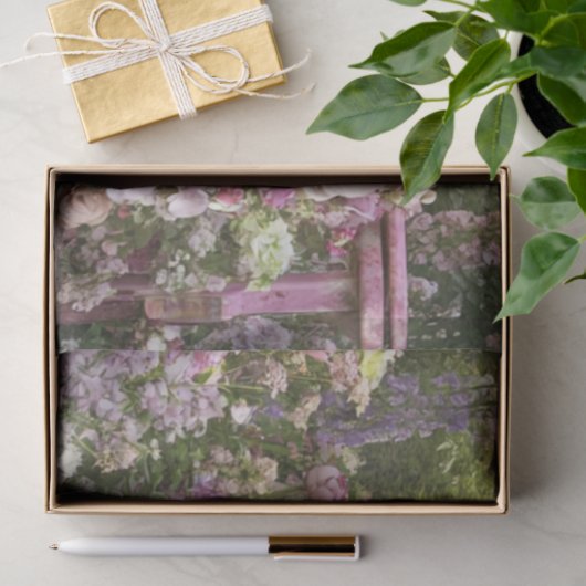 Decoupage Whimsical Pink  Truck & Flowers Tissuepapier (Geschenk)