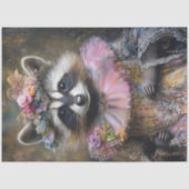 Decoupage Whimsical Raccoon Ruffled Colour Tissuepapier (Voorkant)