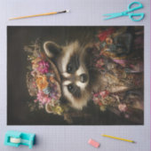 Decoupage Whimsical Raccoon Victoriaans Dressed Tissuepapier (Craft)