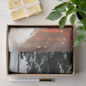 Decoupage Whimsical Santa op een hengst Midnight Tissuepapier (Geschenk)