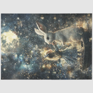 Decoupage Whimsical Scene Alice & Konijn Tissuepapier