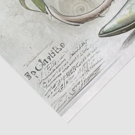 Decoupage Whimsical Scrapbooking Boot Tissuepapier (Detail)