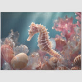 Decoupage Whimsical Seahorse Underwater World Tissuepapier (Voorkant)