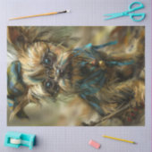 Decoupage Whimsical Shaggy Yorkie Tissuepapier (Craft)