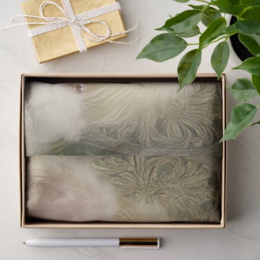 Decoupage Whimsical Silkie Franse Tea Party Tissuepapier (Geschenk)