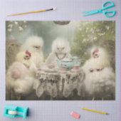 Decoupage Whimsical Silkie Franse Tea Party Tissuepapier (Craft)