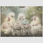Decoupage Whimsical Silkie Franse Tea Party Tissuepapier (Voorkant)