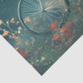 Decoupage Whimsical Skeleton Bruid Fiets Tissuepapier (Detail)