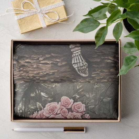 Decoupage Whimsical Skeleton Dancing in Tutu Tissuepapier (Geschenk)