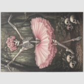 Decoupage Whimsical Skeleton Dancing in Tutu Tissuepapier (Voorkant)