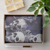 Decoupage Whimsical Skeleton Dancing Zilveren Jurk Tissuepapier (Geschenk)