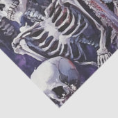 Decoupage Whimsical Skeleton Dancing Zilveren Jurk Tissuepapier (Detail)