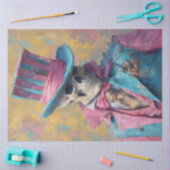 Decoupage Whimsical Skeleton  Suit Tophat Tissuepapier (Craft)