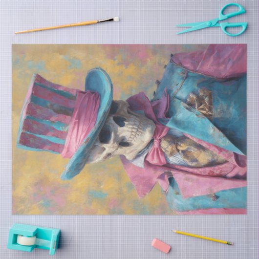 Decoupage Whimsical Skeleton Suit Tophat Tissuepapier (Craft)