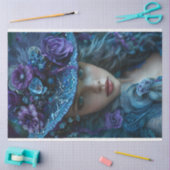 Decoupage Whimsical Southern Bell Lady Blauwgroen Tissuepapier (Craft)