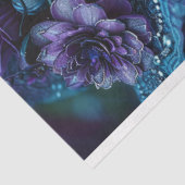 Decoupage Whimsical Southern Bell Lady Blauwgroen Tissuepapier (Detail)