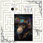 Decoupage Whimsical Steampunk Monkey Vibrant Color Tissuepapier