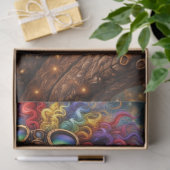 Decoupage Whimsical Steampunk Trickster Magic Cat Tissuepapier (Geschenk)