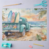 Decoupage Whimsical Truck Surfboard Beach Instelli Tissuepapier (Craft)