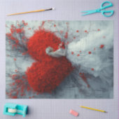 Decoupage Whimsical Valentijn Heart & Lady Tissuepapier (Craft)