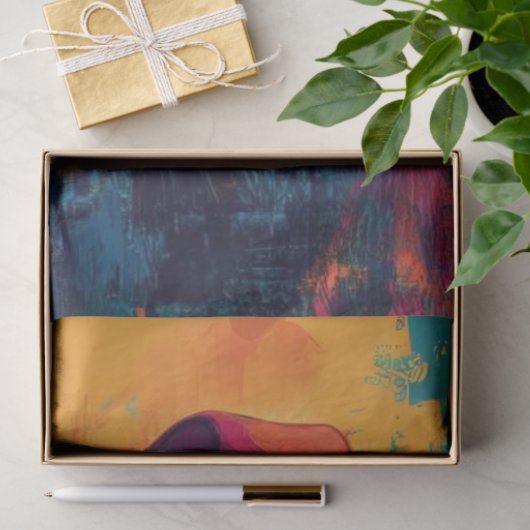 Decoupage Whimsical Vibrant Goat Cowboy Pet Tissuepapier (Geschenk)