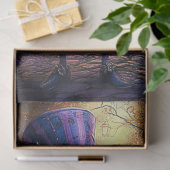 Decoupage Whimsical Victoriaans Konijn Goud & Paar Tissuepapier (Geschenk)