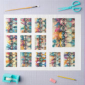 Decoupage Whimsical Wackadoodle Bridge Dames 1 Tissuepapier (Craft)