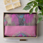 Decoupage Whimsical Wackadoodle Struisvogel in het Tissuepapier (Geschenk)