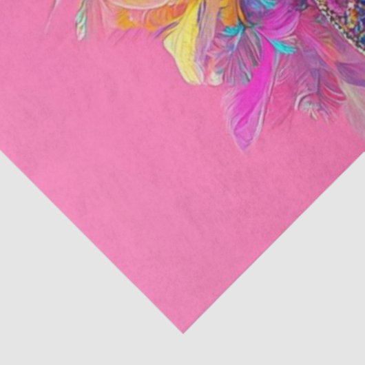 Decoupage Whimsical Wackadoodle Struisvogel in het Tissuepapier (Detail)