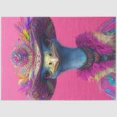 Decoupage Whimsical Wackadoodle Struisvogel in het Tissuepapier (Voorkant)