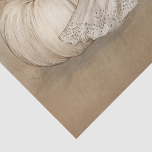 Decoupage Whimsical White Ghost & Highland Koe Tissuepapier (Detail)