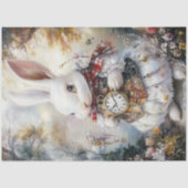 Decoupage Whimsical White Rabbit Alice Adventures Tissuepapier (Voorkant)