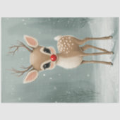 Decoupage Whimsical Winter Rudolph Christmas Tissuepapier (Voorkant)