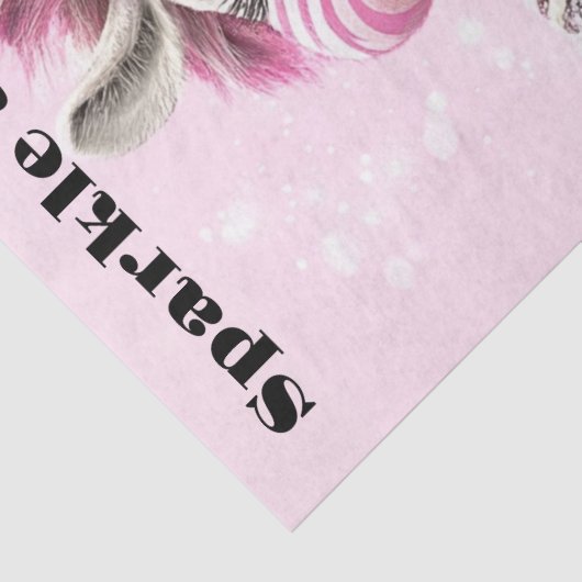 Decoupage Whimsical Zebra White & Sparkly Zuni Tissuepapier (Detail)