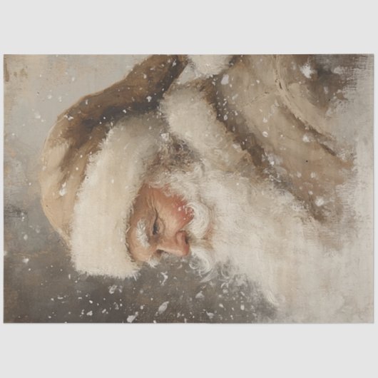 Decoupage Whimsische Niet-traditionele Kerstman Hu Tissuepapier (Voorkant)