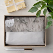 Decoupage White Highland Calf Antlers Candy Cane  Tissuepapier (Geschenk)