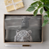 Decoupage White Lion Mode Show Tissuepapier (Geschenk)