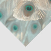 Decoupage White Peacock Frosted Elegance  Tissuepapier (Detail)