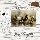 Decoupage Wild Painterly Horses Running Tissuepapier