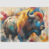 Decoupage Wildfire Bison van Oklahoma  Tissuepapier (Voorkant)