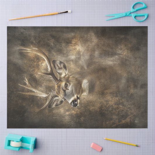 Decoupage Wildlife Deer Portret Tissuepapier (Craft)