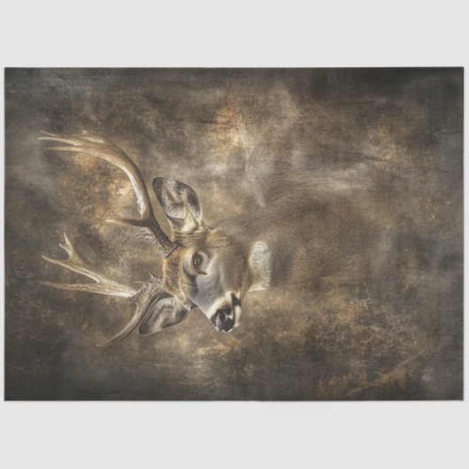 Decoupage Wildlife Deer Portret Tissuepapier (Voorkant)