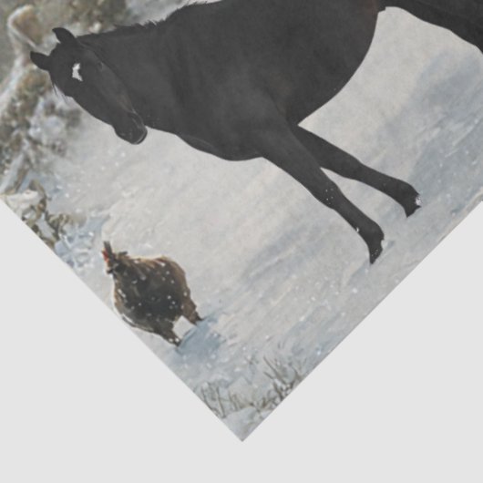 Decoupage Winter Barnyard Christmas At Debbie's  Tissuepapier (Detail)