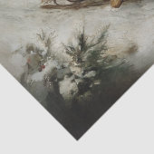 Decoupage Winter Scene Kinderen in Sleight Tissuepapier (Detail)