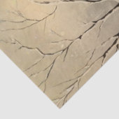 Decoupage Winter Scene Red Barn Cardinal Snow  Tissuepapier (Detail)