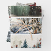 Decoupage Winter Zaagblad Set 26x6 Inpakpapier Vel (In situ)
